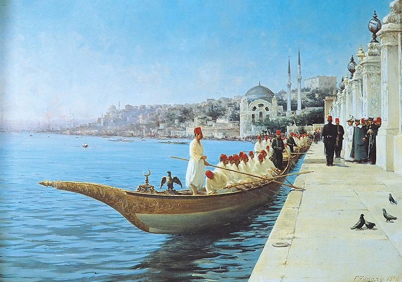 Il Kaiser Guglielmo all'attracco del Dolmabahce